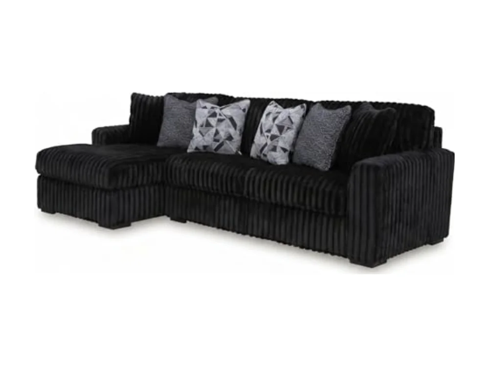 2-Piece L-Shaped Sectional Couch Sofa