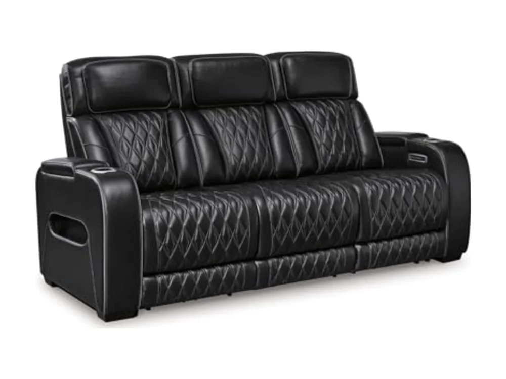 3-Seater Leather Power Reclining Sofa
