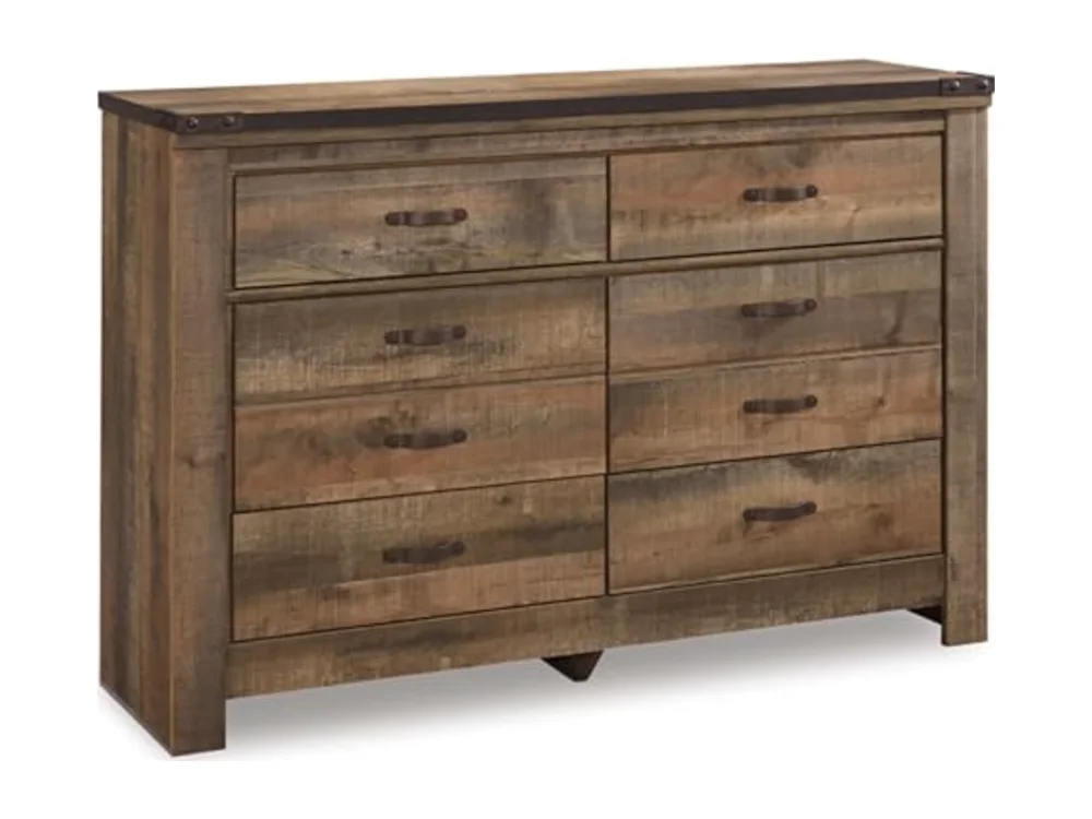 6 Drawer Rustic Brown Dresser for Bedroom