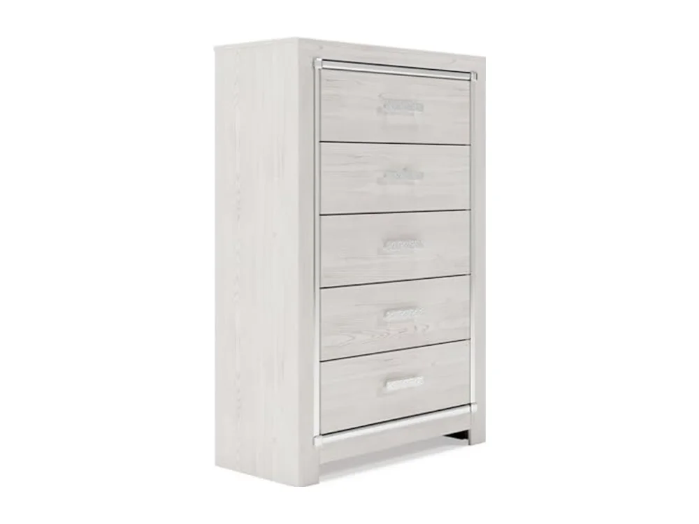 Altyra Tall 5 Drawer White Chest of Drawers