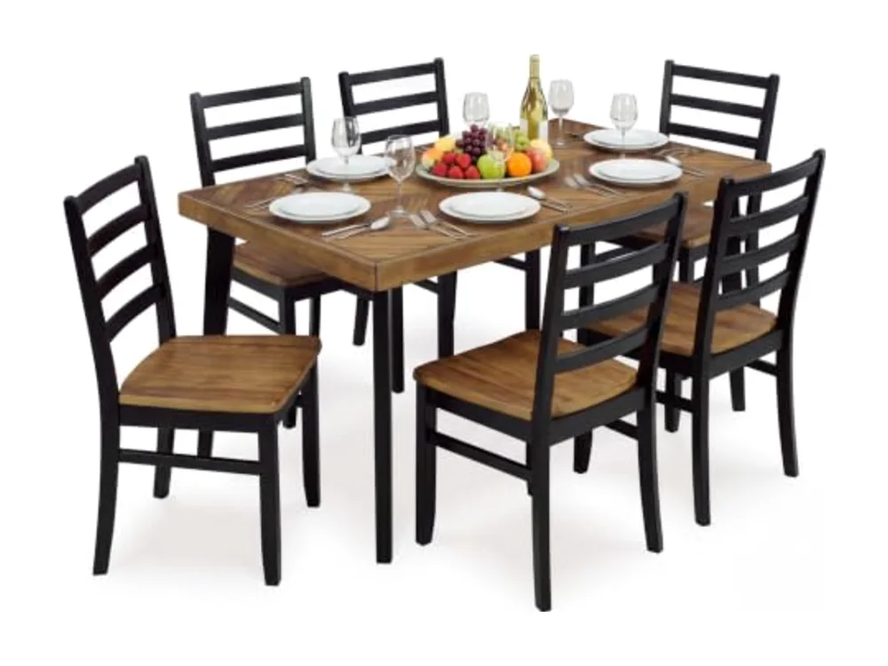 Blondon 7-Piece Wood Dining Table Set for 6