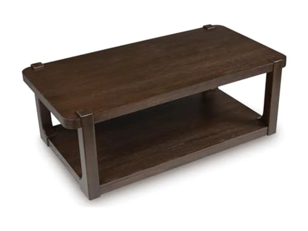 Breckington Contemporary Coffee Table with Lower Shelf