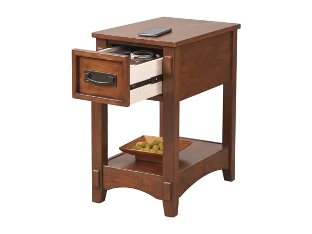 Breegin New Traditional Wooden Chair Side End Table with 1