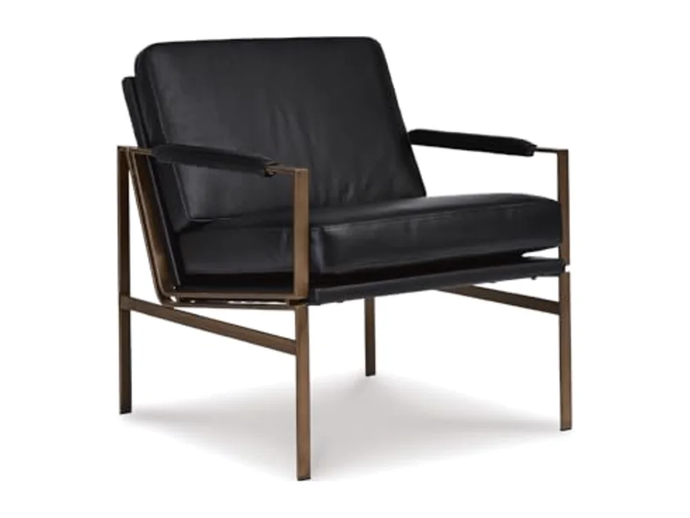 Contemporary Puckman Accent Chair Black