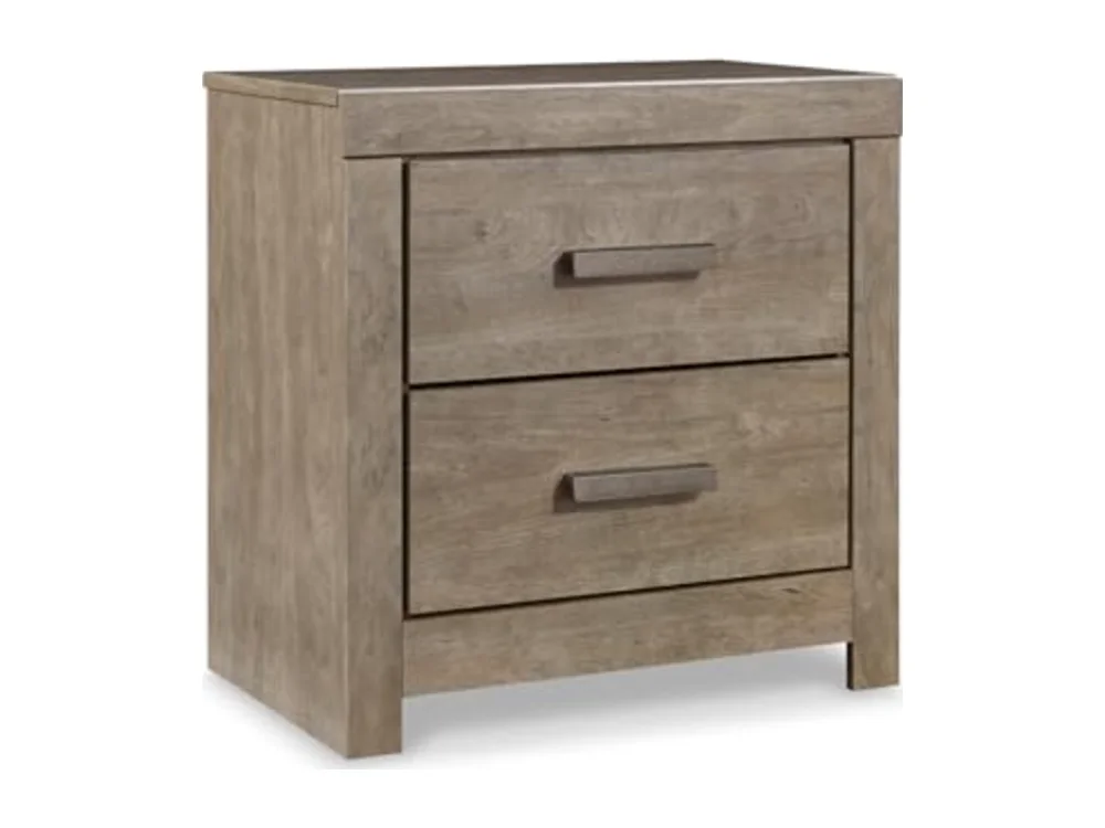 Culverbach Modern 2 Drawer Nightstand with 2 USB Charging