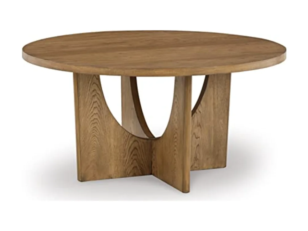 Dakmore Contemporary Dining Table with Geometric Base