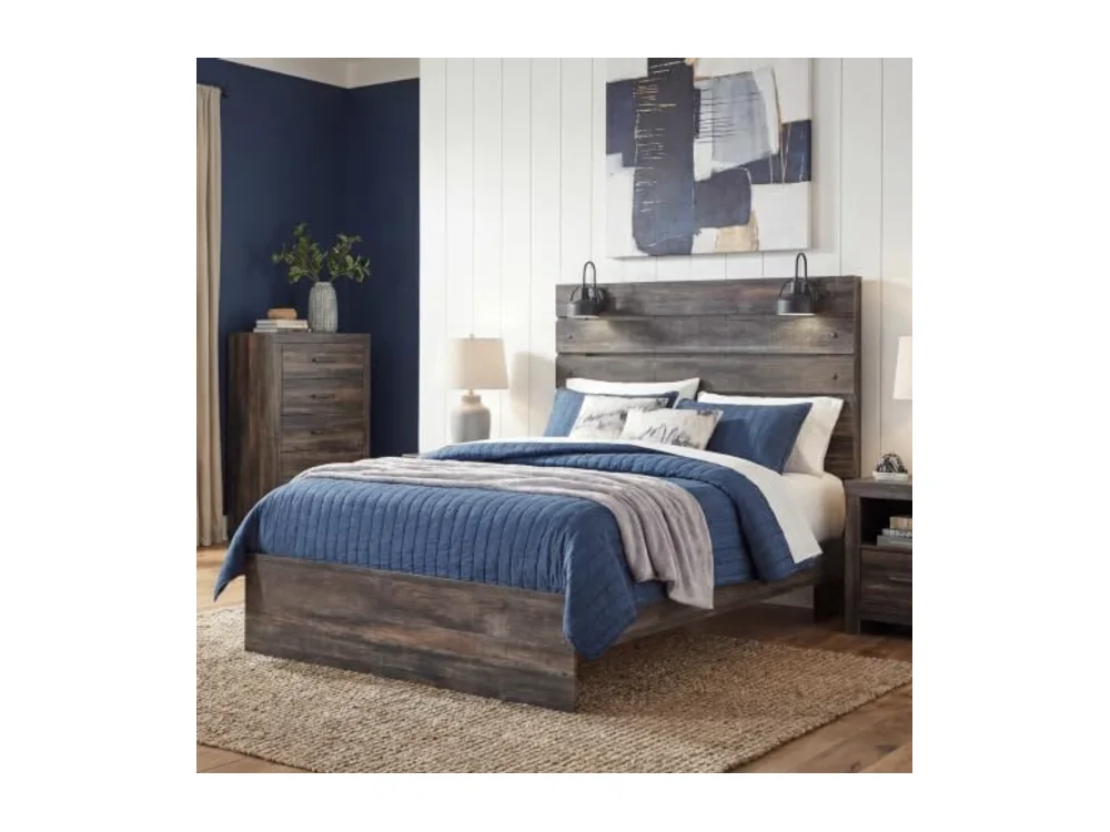 Drystan Twin Panel Bed with Light