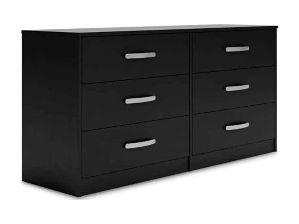 Finch 6-Drawer Black Dresser