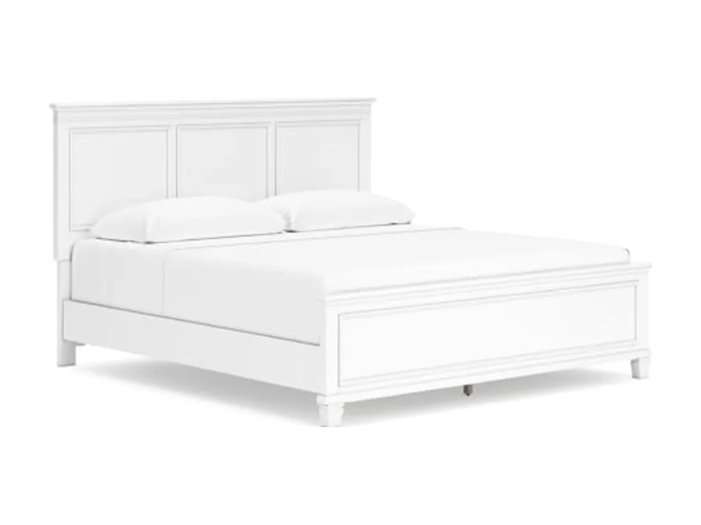 Fortman Transitional King Panel Bed with Tapered Feet
