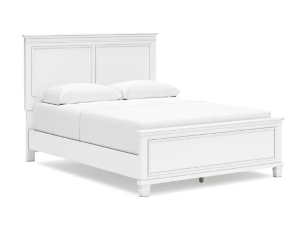 Fortman Transitional Queen Panel Bed with Tapered Feet