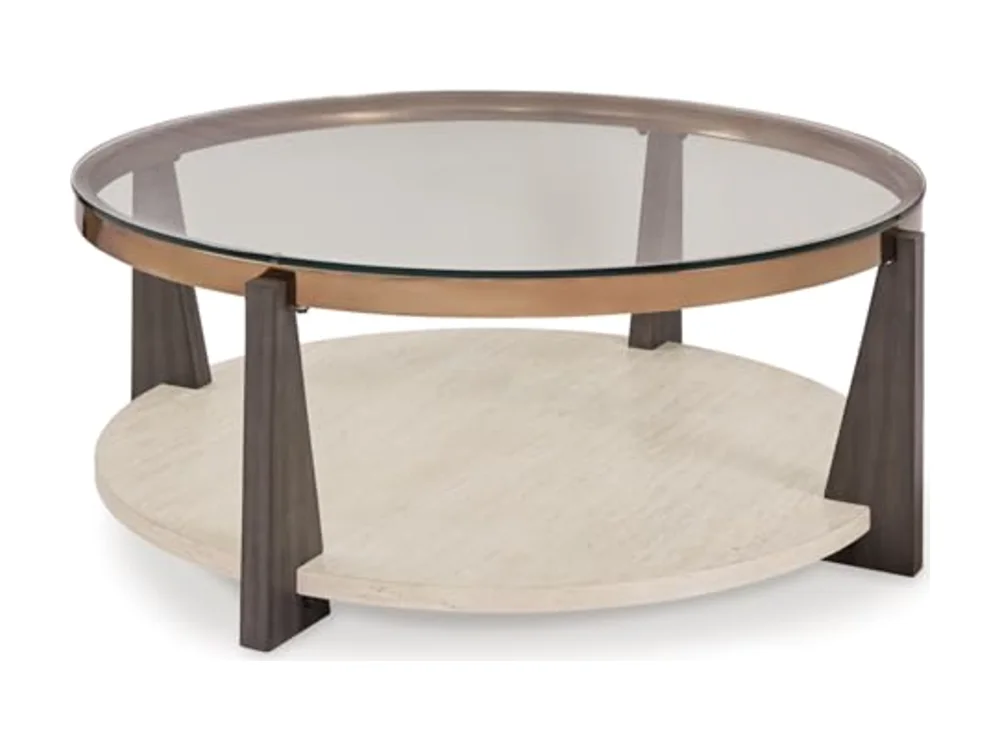 Frazwa 1-Piece Round Glass Coffee Table