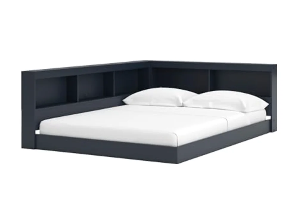 Full Bookcase Storage Floor Bed Frame