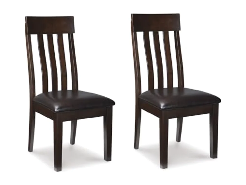 Haddigan Faux Leather Cushioned Rake Back Dining Chair