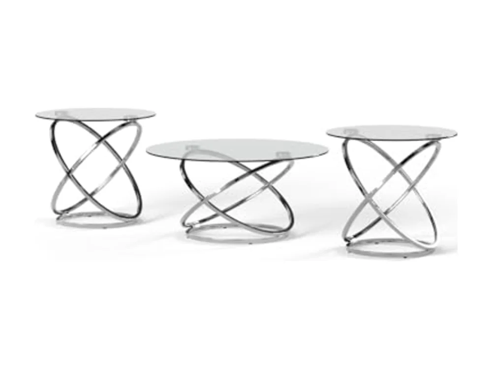 Hollynyx Contemporary Round 3-Piece Occasional Table Set