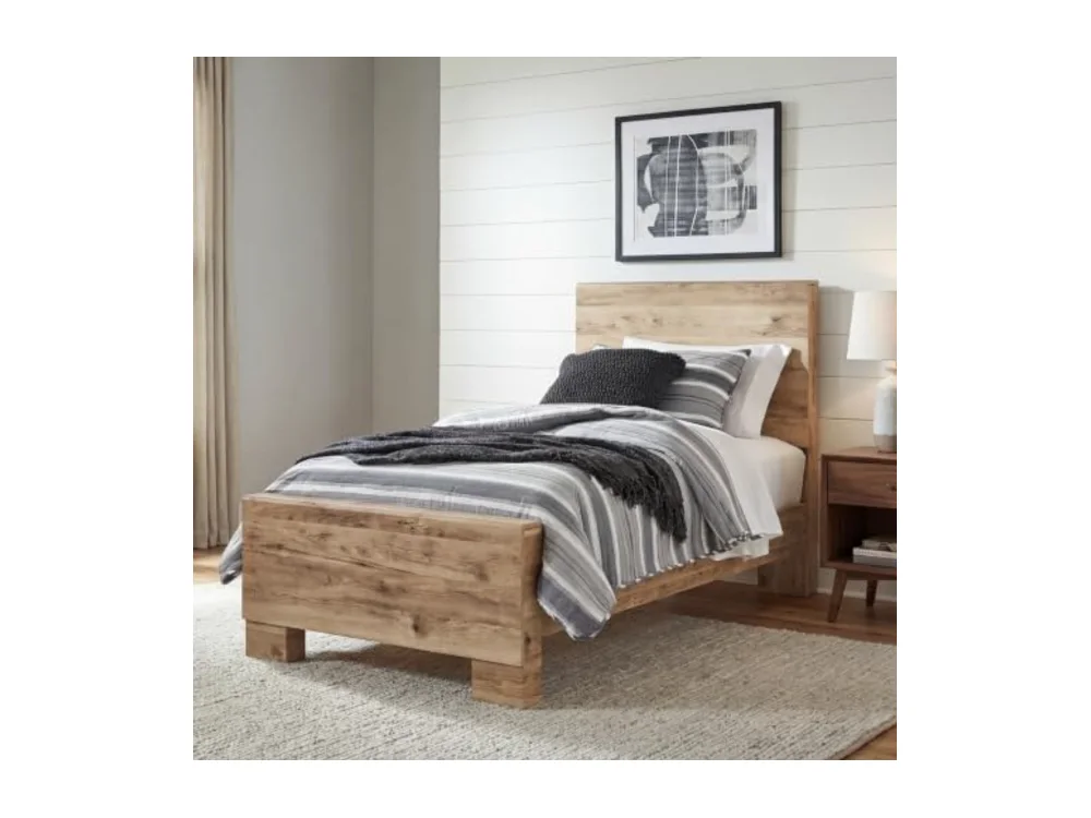 Hyanna Rustic Farmhouse Twin Panel Bed Frame