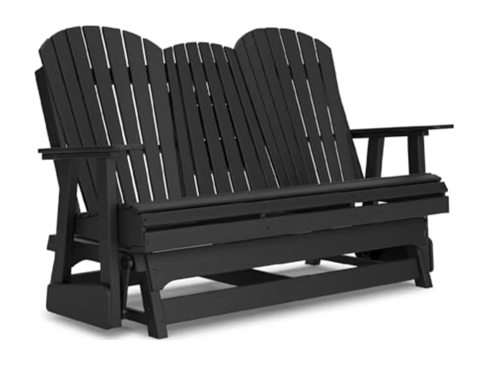 Hyland Wave Modern Weather Resistant HDPE Outdoor Glider