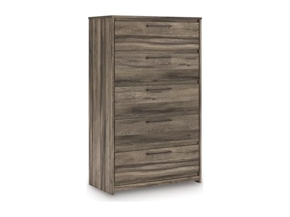 Jusika Rustic 5-Drawer Chest with Easy Glide and Safety Stop