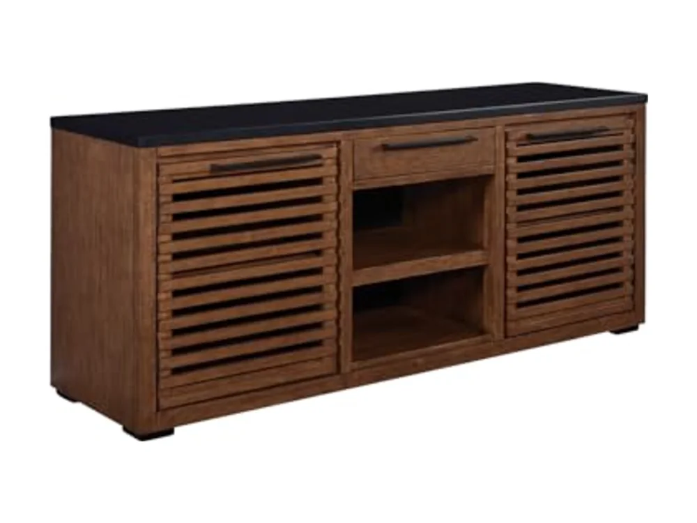 Kallari Casual Credenza with Anti-Tipping and Adjustable Shelf