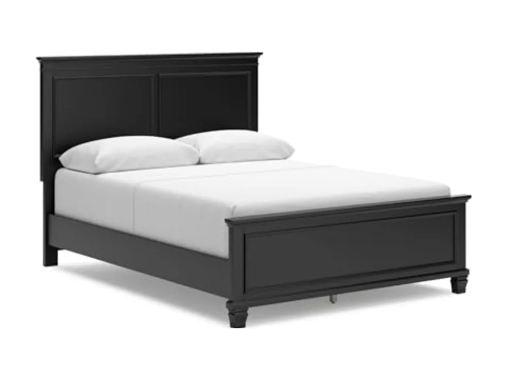 Lanolee Transitional Queen Panel Bed with Tapered Feet