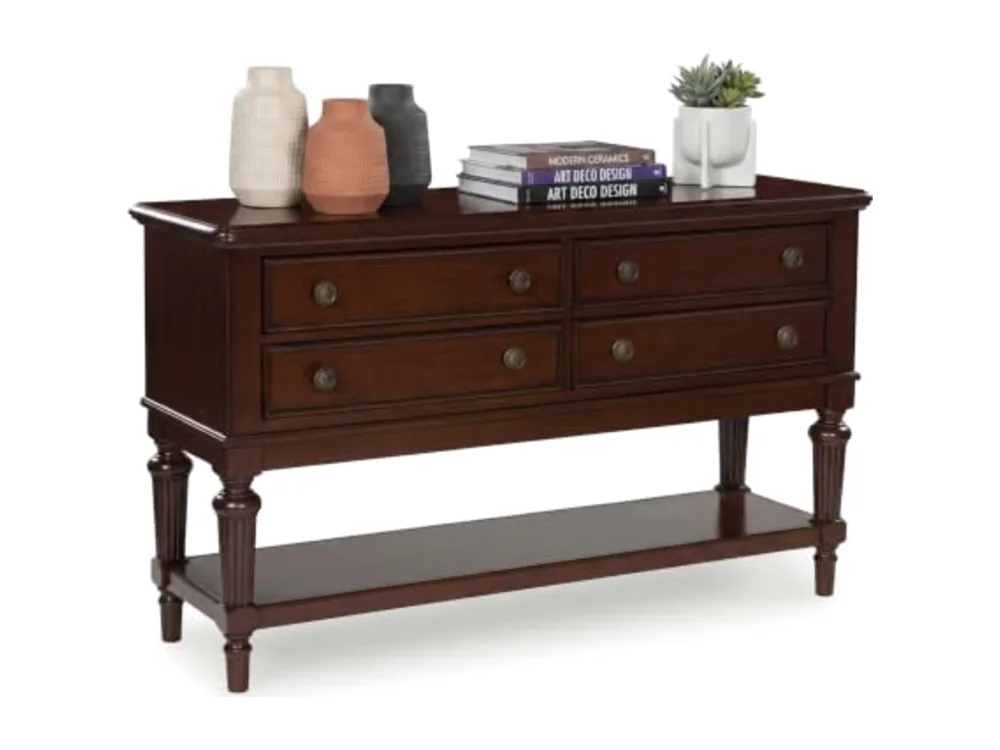 Lavinton Classic 4-Drawer Dining Server with Open Shelf