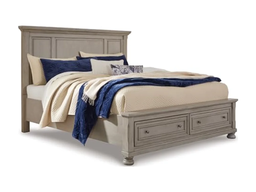 Lettner Traditional 2-Drawer King Platform Storage Bed