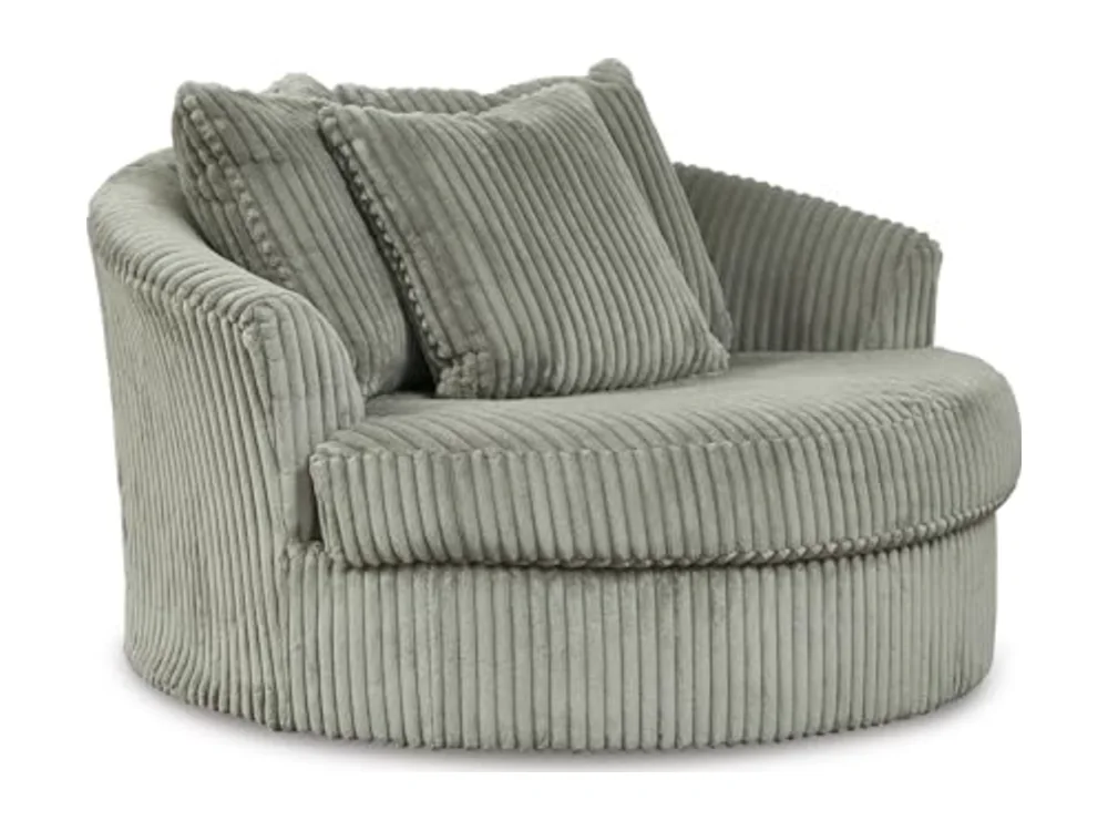 Lindyn Oversized Round Swivel Accent Chair