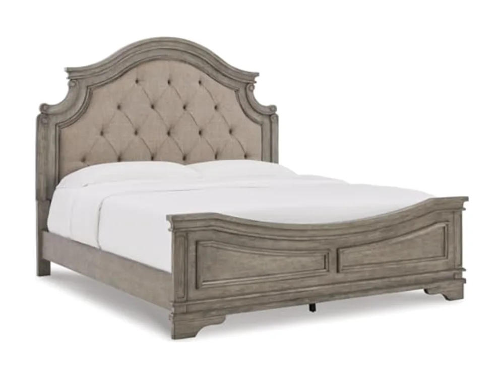 Lodenbay Traditional Upholstered Tufted Panel Bed