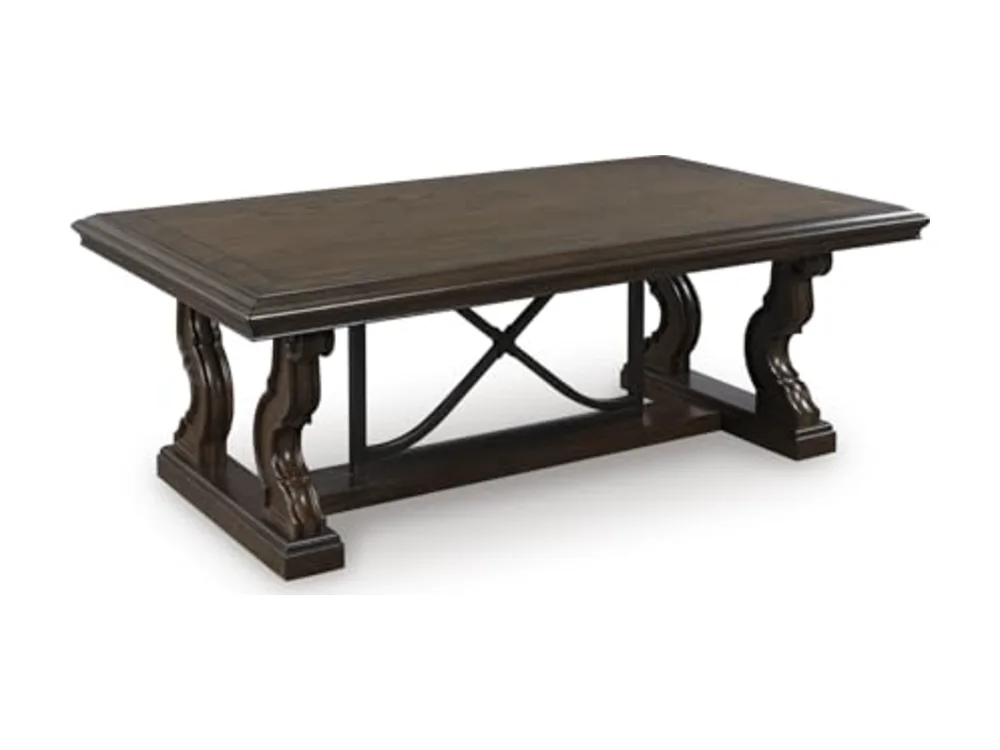 Maylee Classic Coffee Table with Trestle Base