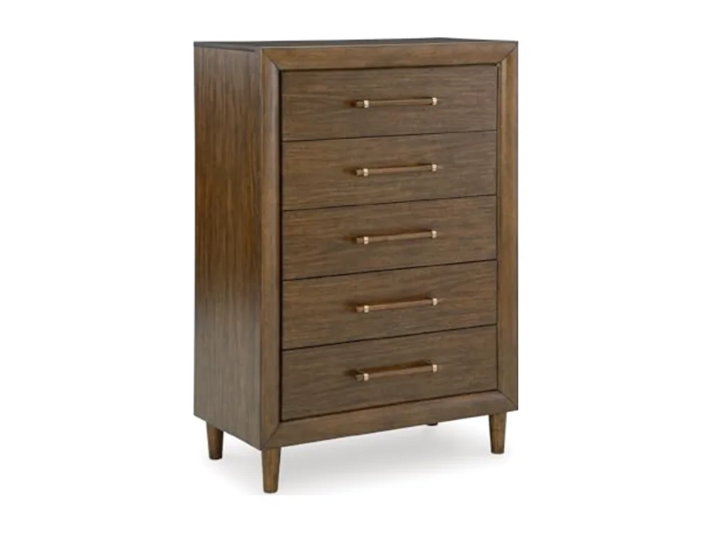 Mid-Century Modern 5 Drawer Tall Dresser