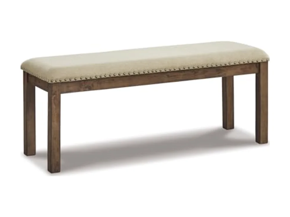 Moriville Casual Rustic Upholstered Dining Bench