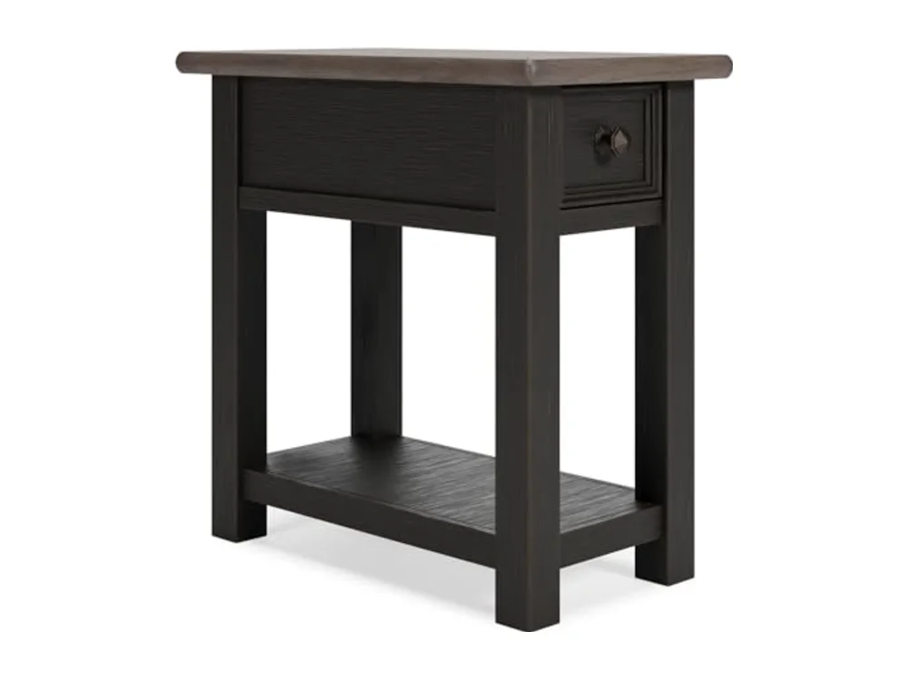 Narrow Side Table with Charging Station