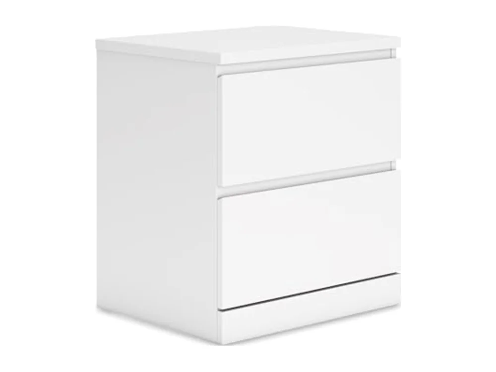Onita 2-Drawer White Nightstand Bedside Table