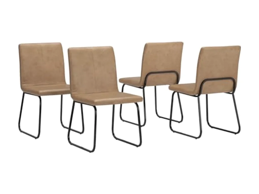 Pharwynn Faux Leather Upholstered Dining Chairs Set of 4