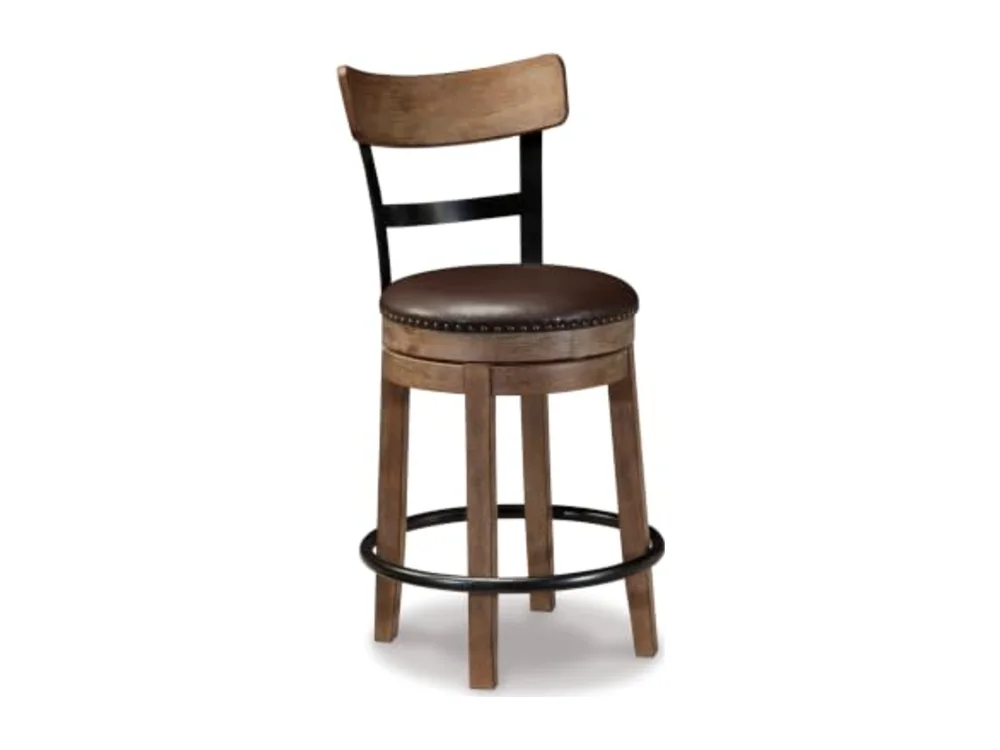 Pinnadel 24.25" Counter-Height Swivel Bar Stool