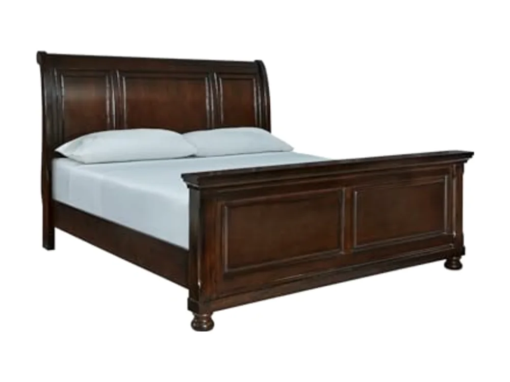 Porter Traditional King Sleigh Bed with Bun Feet