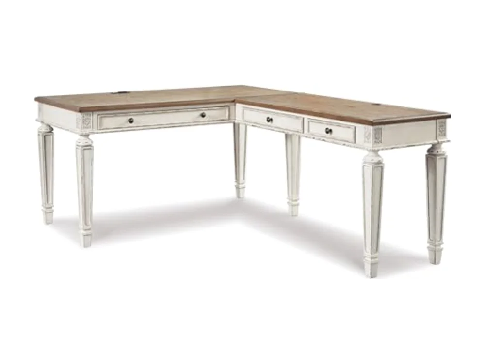 Realyn 2-Piece L-Shape Desk with Drawers
