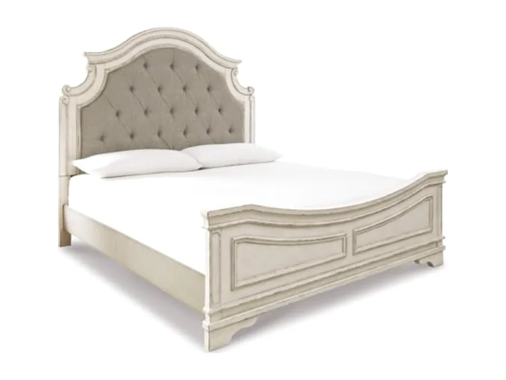 Realyn King Upholstered Panel Bed