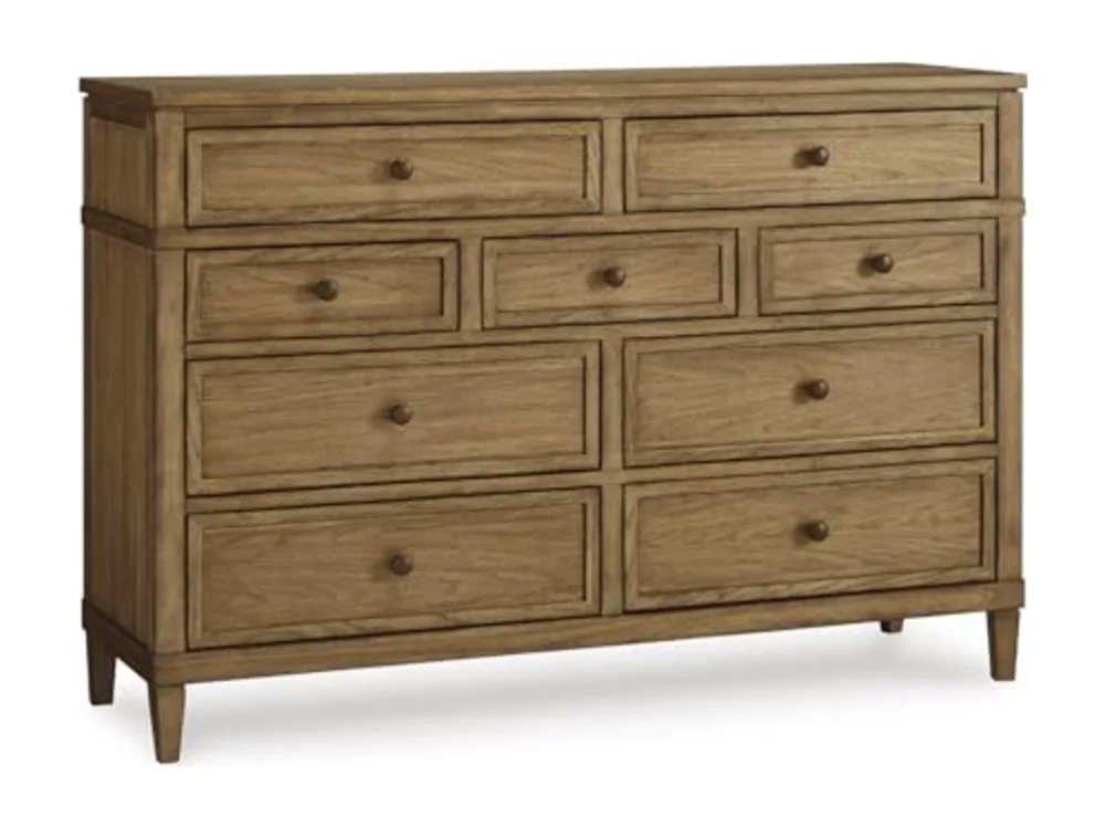 Sharlance Transitional 9-Drawer Dresser with Felt-Lined Top