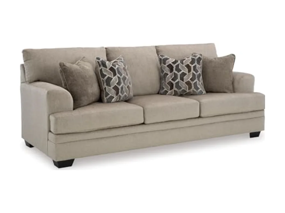 Sofa Couch Taupe Chenille