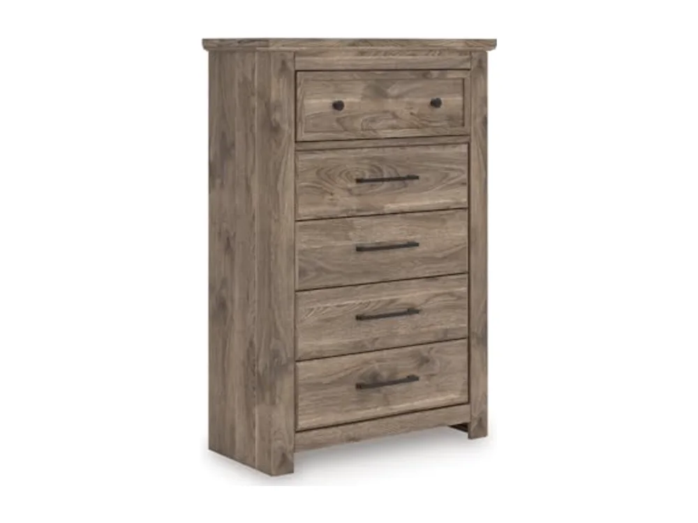 Stanziford Casual 5-Drawer Chest with Wood Finish