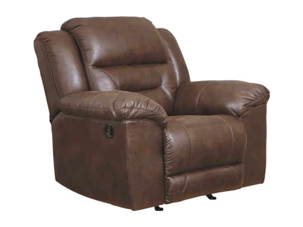 Stoneland Contemporary Faux Leather Rocker Recliner