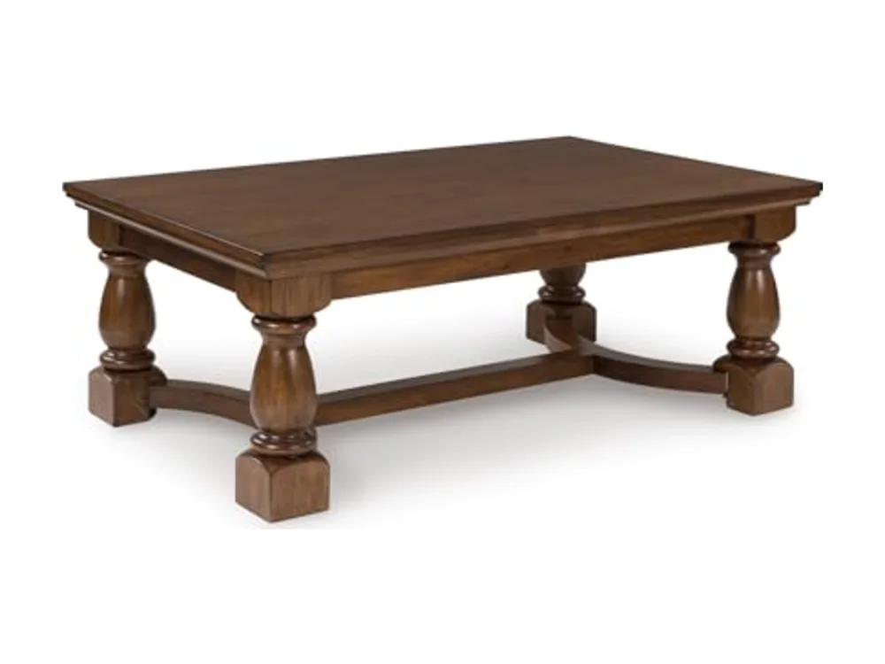 Sturlayne Transitional Coffee Table with Trestle Base