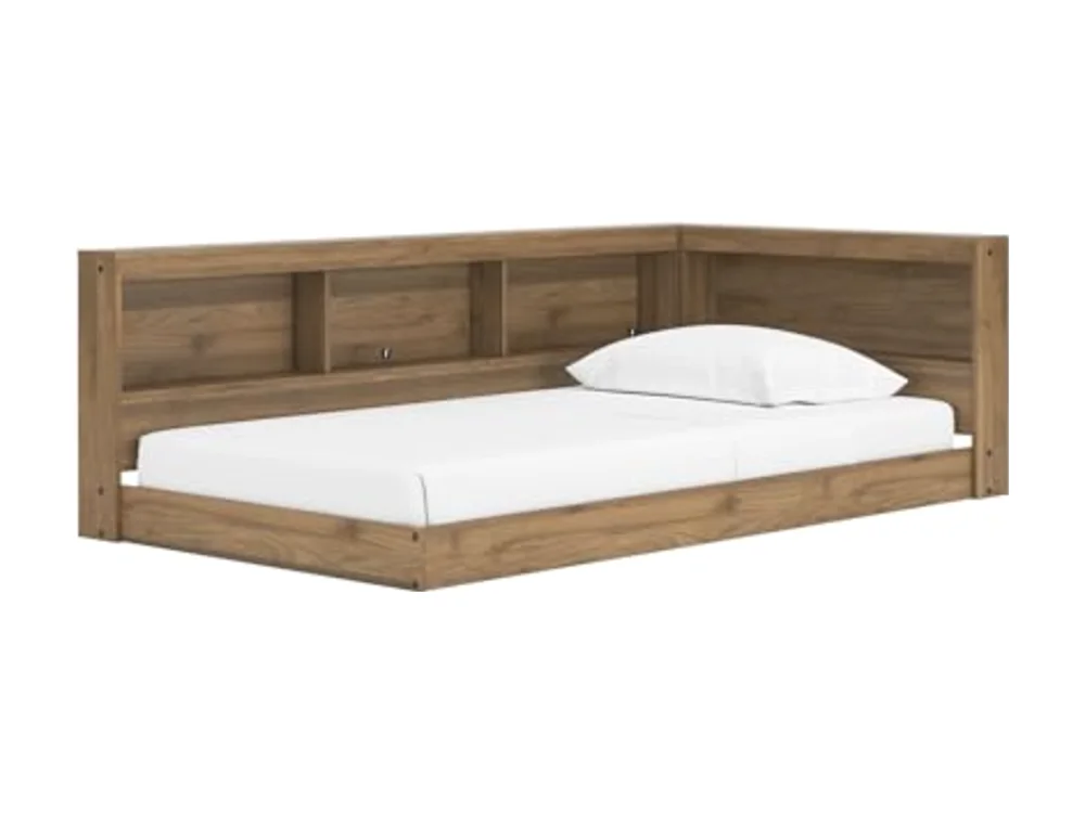 Twin Bookcase Storage Platform Bed