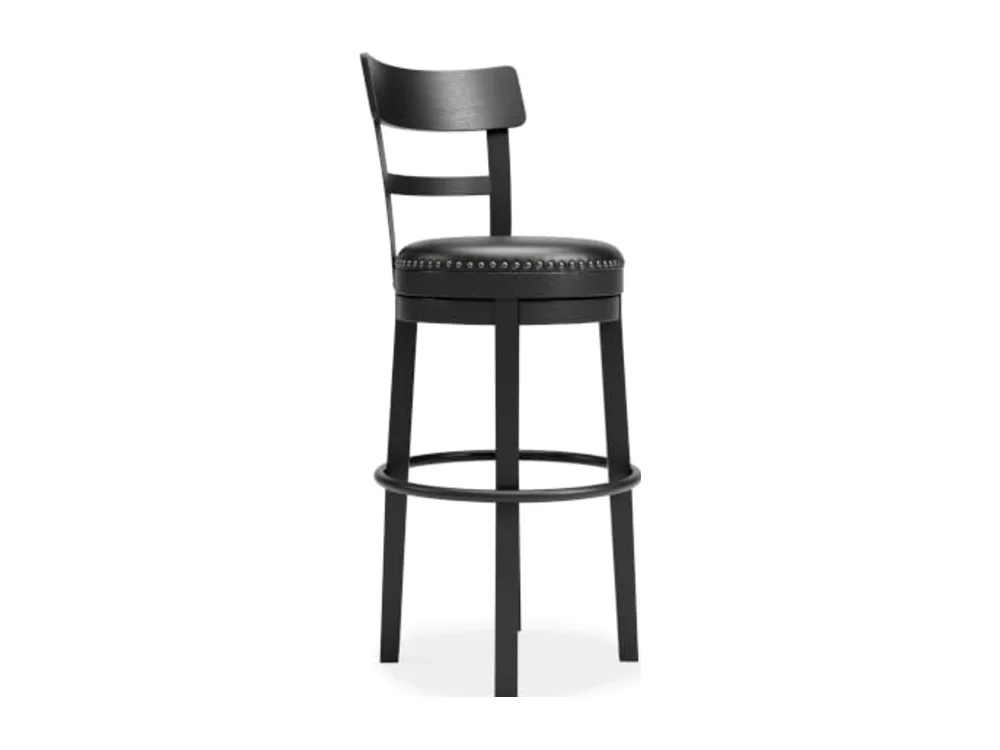 Valebeck Tall Upholstered Swivel Bar Stool with 360-Degree