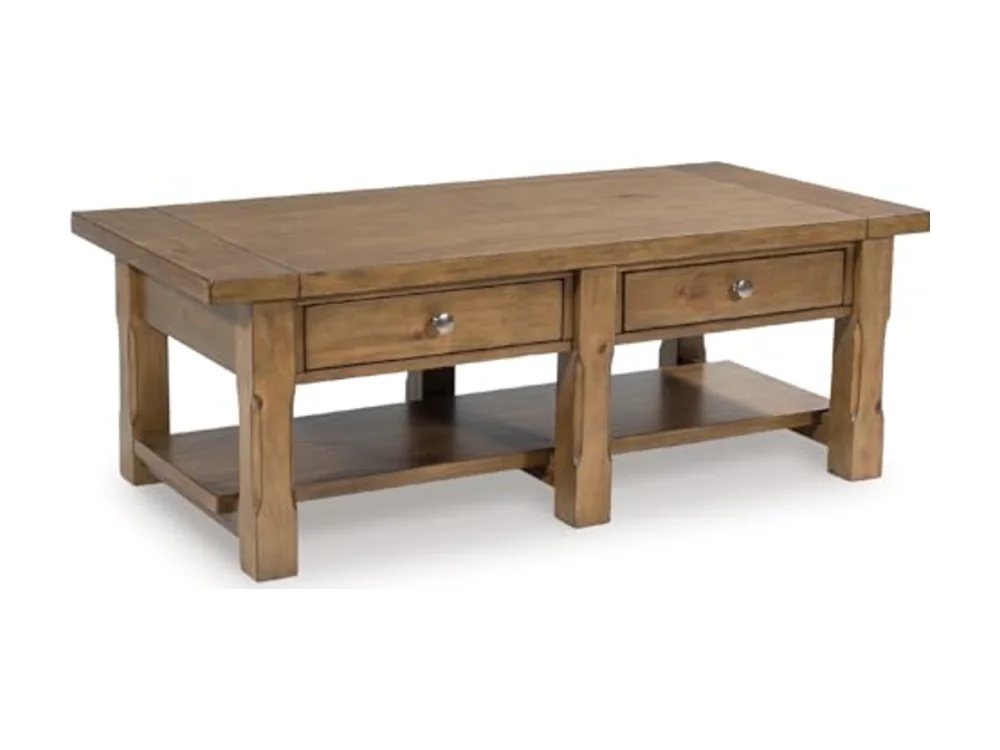 Vandenmore Casual Rectangular Coffee Table with 2 Drawers
