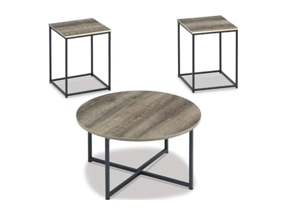 Wadeworth Urban Wood Grain 3-Piece Table Set