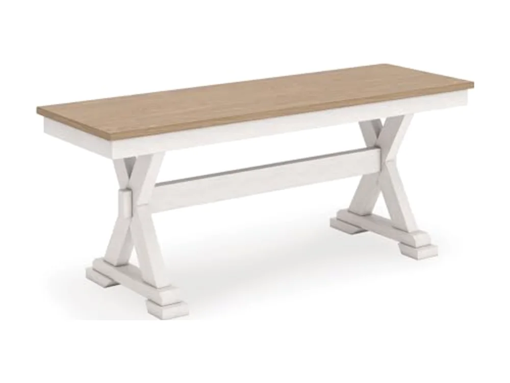 Westlinport Farmhouse 48" Dining Bench with Antiqued Finish