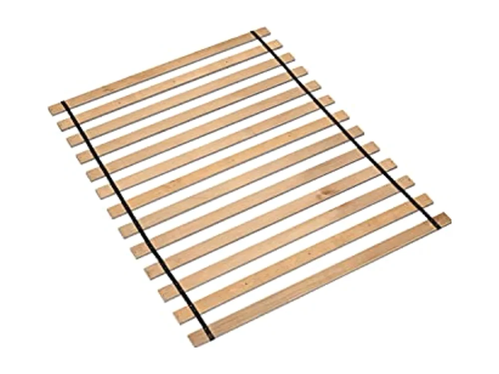 Wooden Mattress Support Bunkie Board Roll Slat with Nylon Cord