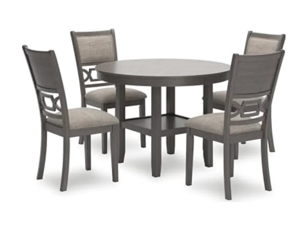 Wrenning 5-Piece Transitional Dining Table with Chairs Set