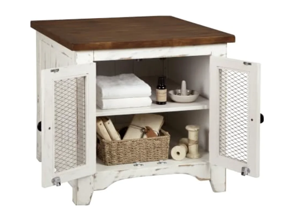 Wystfield Farmhouse End Table with Storage